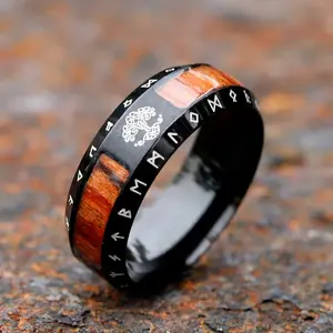 Vintage Men Stainless Steel Viking Tree Of life Ring Unique Man Amulet Personality Gift Jewelry