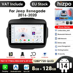 2din Android Auto Car radio For Jeep Renegade 2016-2020 Car Multimedia player 4G Autoradio GPS Stereo navi Carplay 6115 HeadUnit