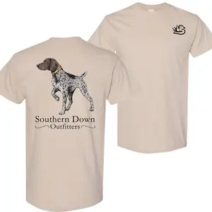 Southern Down Outfitters T-Shirt – Color Tee with German Shorthaired Pointer Dog Print, Unisex Classic Fit Outdoor Shirt for Hunting Dog Lovers