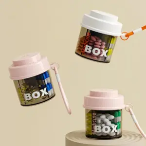 Portable Pill Dispenser Vitamin Organizer Travel Essential Anti-Mixing Large Opening Supplement Storage Bottle, Ideal for On-The-Go Use