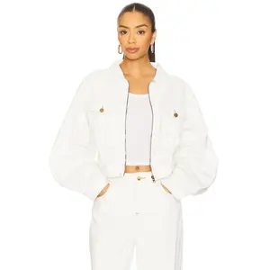 SNDYS Rune Denim Jacket in White