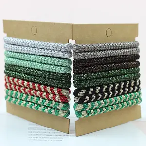Hair Ties for Men, 20Pcs Mens Bracelet Braided Hair Ties, No Crease No Damage, Curly Thick Dense Long Hair Ties for Guys