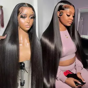 Peerless 28 Inch 13x6 Straight Full Lace Front Wigs Human Hair 200% Density HD Frontal Wigs for Black Women No Synthetic Blend Pre Plucked Glueless Straight Human Hair Wig Natural Color