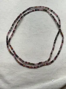 Watermelon Tourmaline Wrapping Bracelet or Necklace Stretch String Multicolor Energy Healing Custom Clear flower agate Crystal Live Serinity Rhinestones