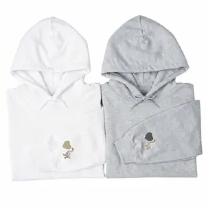 Personalized Embroidered Initial Heart Hoodie On Sleeve, Custom Initials Embroidery Sweatshirts, Matching Couples Outfit, Anniversary Gift for Her