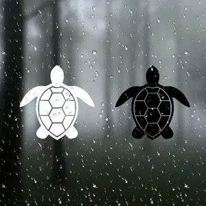 Turtle V2 Vinyl Sticker Decal, Sea Turtle Olive Design, Durable Adhesive Material, Car Door Window Laptop Luggage Furniture Bumper