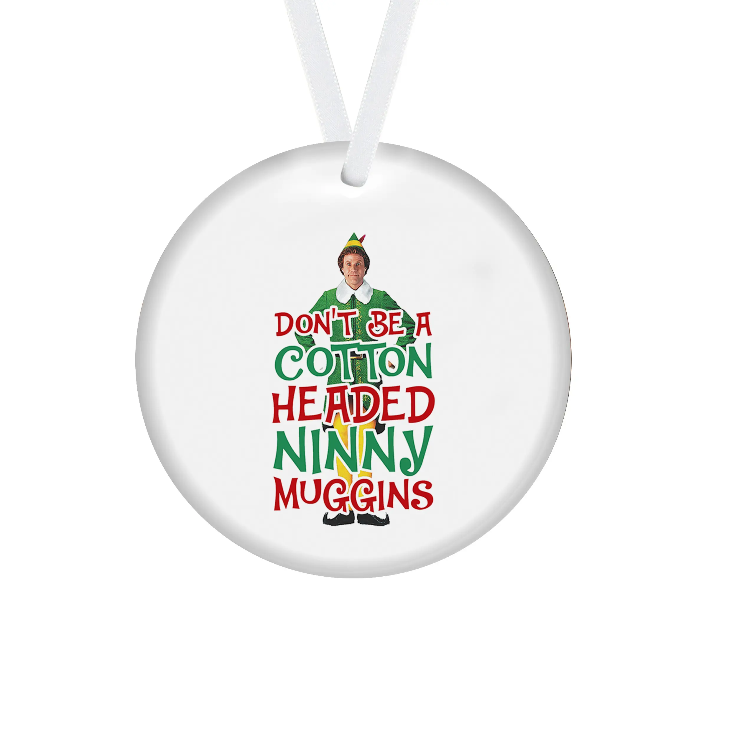Buddy the Elf Ornament, Buddy Elf Christmas Ornament, Don't Be A Cotton Headed Ninny Muggins, Retro 90s Christmas Movie, Christmas Keepsake, Party Supplies, Home Decor