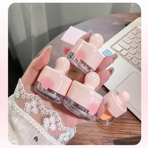 Creamy Blush Compact Blush Cosmetic - Non-Flying Powder, Vibrant Finish, Suitable for Halloween, Christmas Makeup