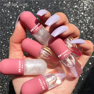 Fit Colors Mini Lip Gloss, Hydrating Transparent Color-Changing, Portable Makeup, Plump Lips, Moisturizing, Carry-On Friendly