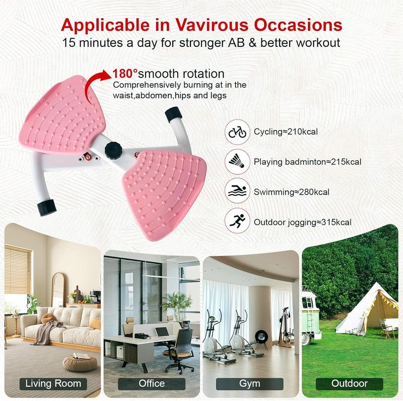 Waist Twist Machine for Home & Outdoor | Noiseless Design | Core Ab Workout Gear | TikTok Outdoor Fitness Essential