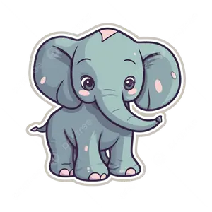 african elephant sticker cute
