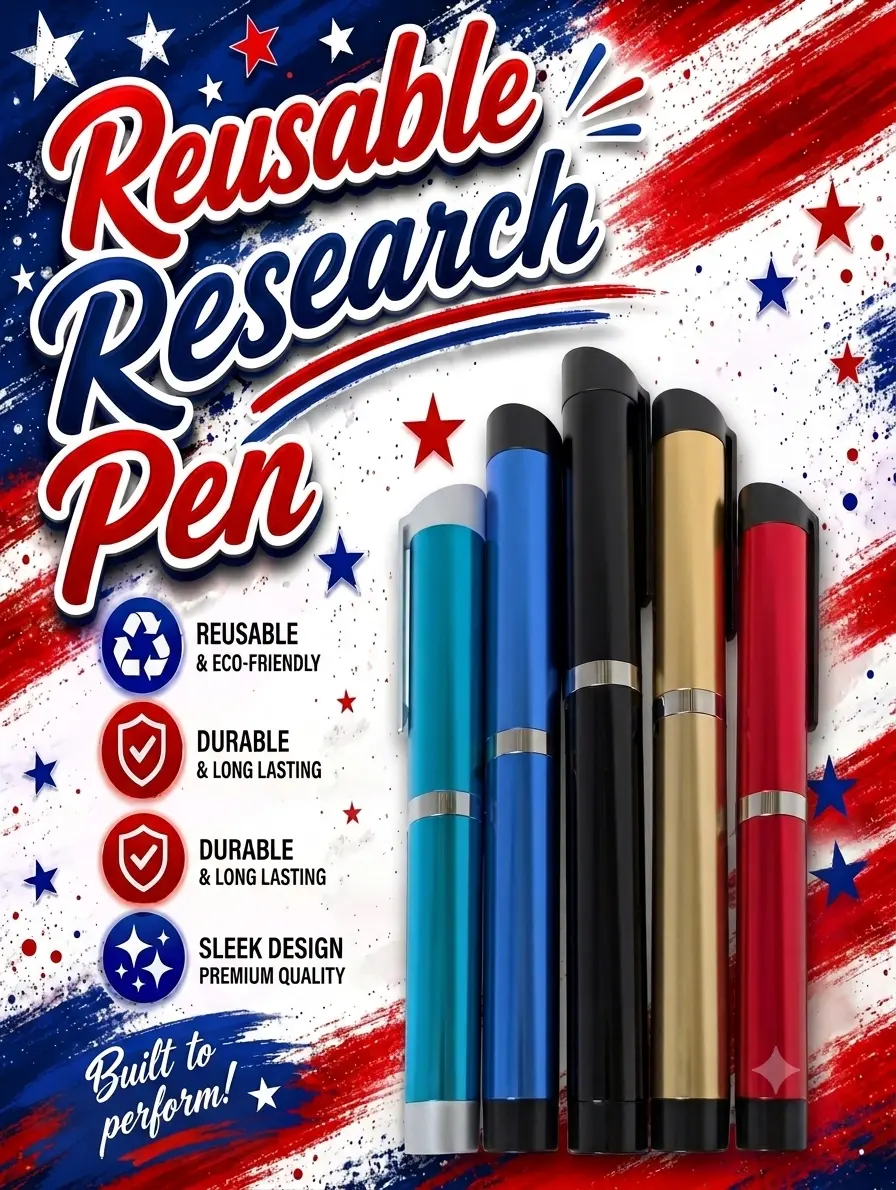 Reusable v3 Research Pen + Cartridge - 5 color choices!