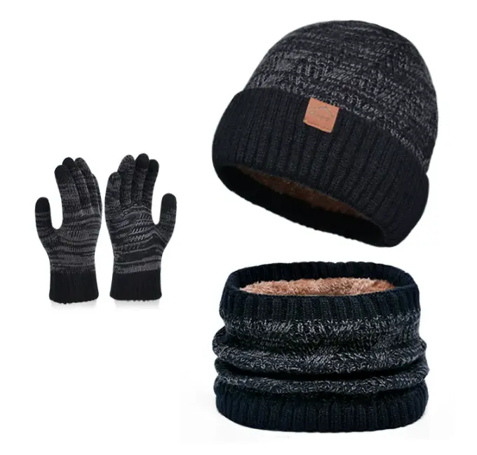 3 Pcs Setsscarf, Necktie, Gloves Fashion Clothing Accessories