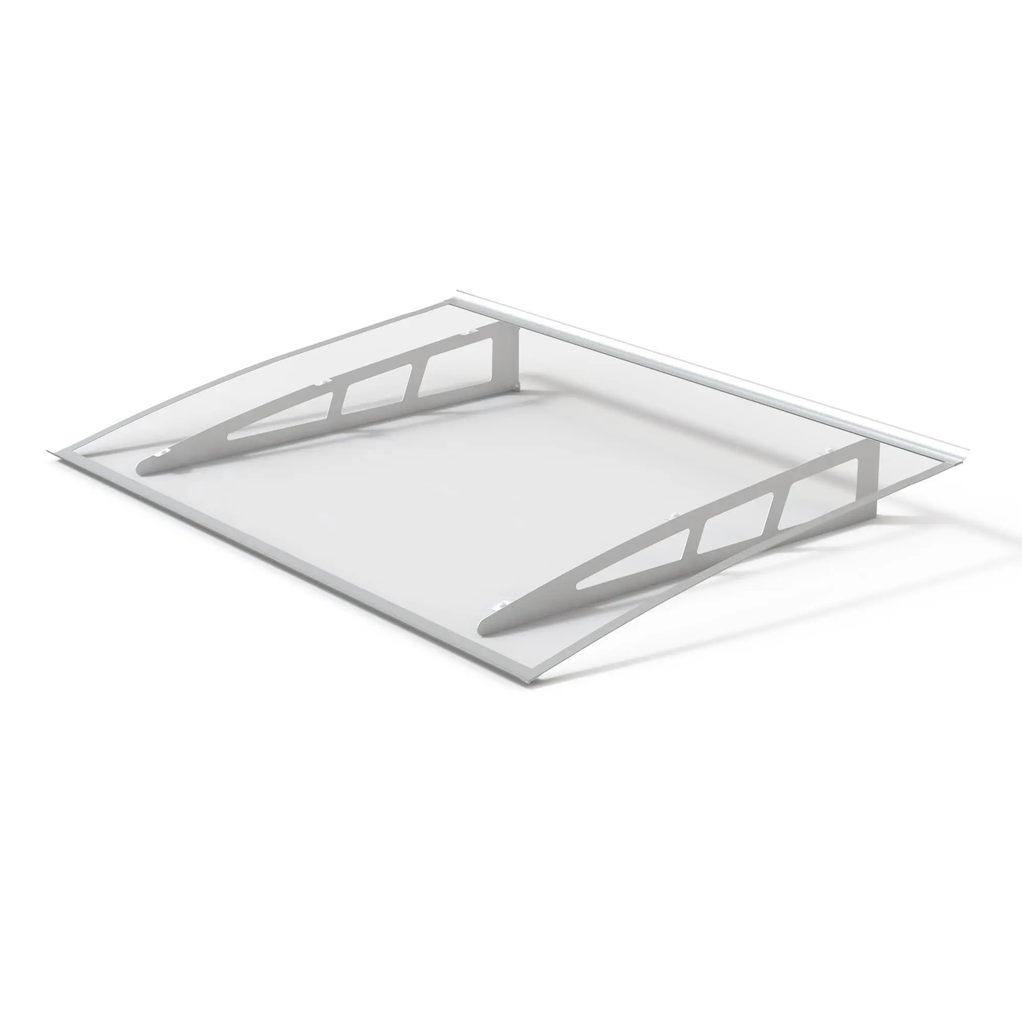 Flat Door Awning Canopy, Solid Polycarbonate Flat Roof with Metal Brackets, UV Rain Snow Protection for Front Door, Patio, Porch & Window, Shop, Sturdy, Back Door