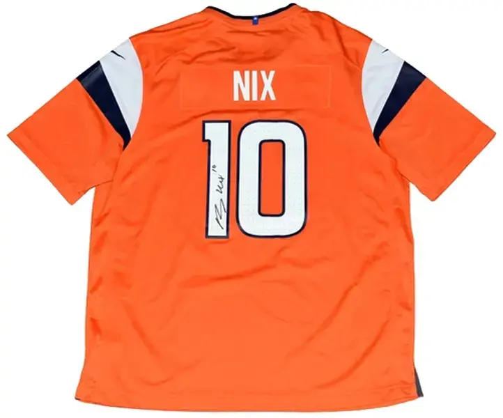 Men's Orange Football Jersey #10 Stitched Sports Shirt Game Day Fan Apparel