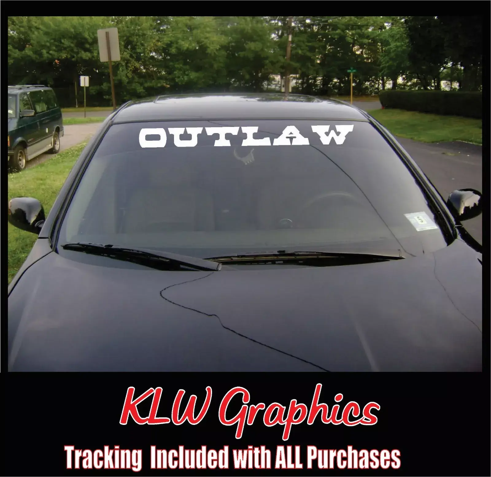 Outlaw Windshield Banner Vinyl Decal Sticker Car Truck Diesel Funny