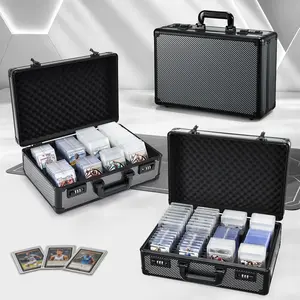 Portable Graded Card Case for Sports Cards Trading Card Storage Box with Combo Lock Card Slab Holder for Baseball Cards PSA BGS SGC Display Organizer