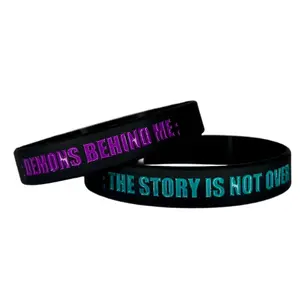Double-Sided Semicolon Demons Behind Me Wristband