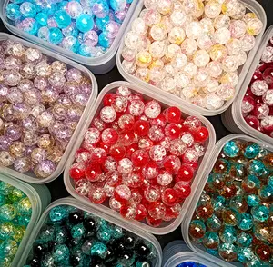 Bead ten color random mixed send two elastic lines diy craft supply fidget  stickers craft gift diy bracelet