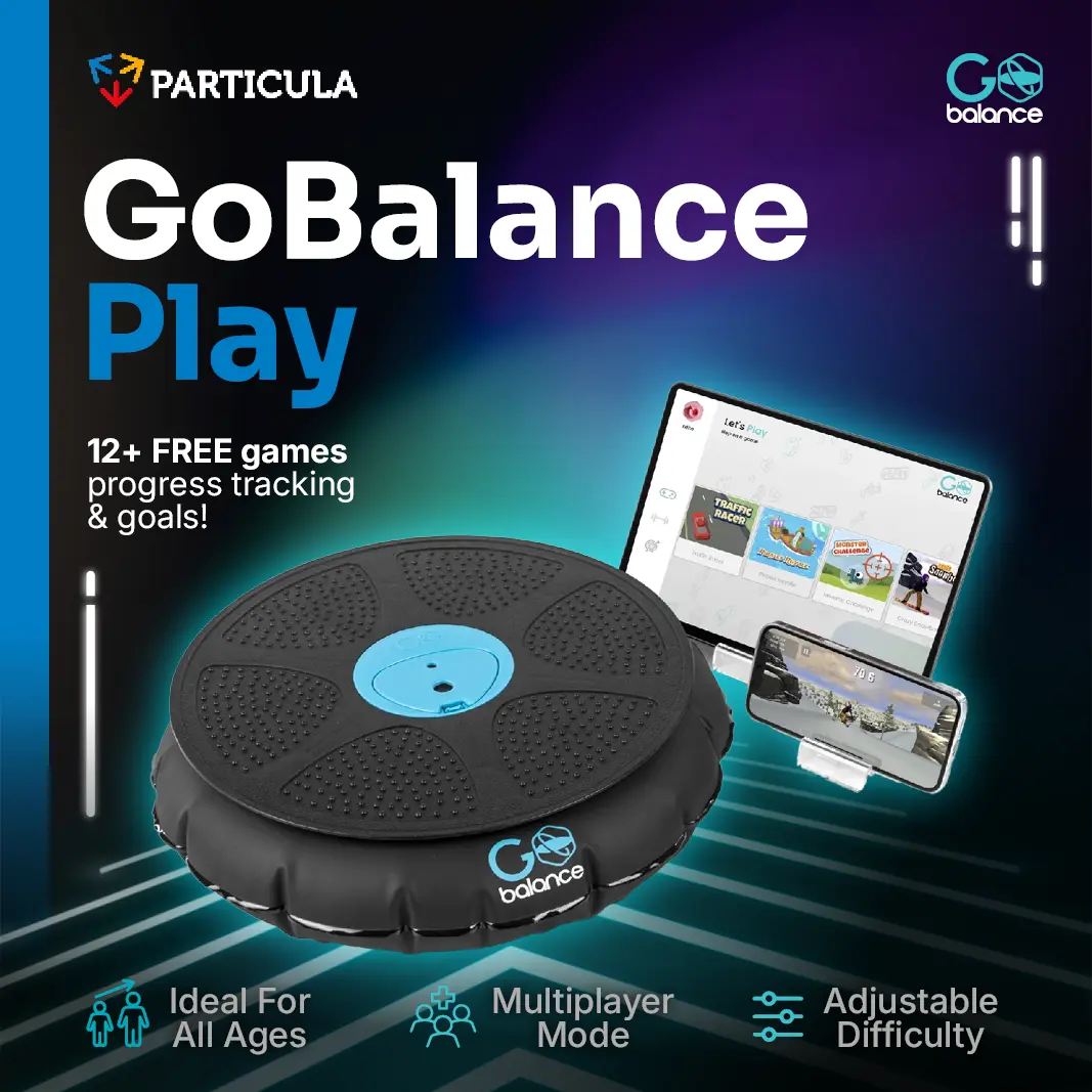 GoBalance Play Interactive Balance Board - Smart Family Fitness Equipment with Bluetooth Motion Sensor, 12+ Games, Bluetooth App, Improves Agility, Real-Time Progress Tracking, Strengthens Core Muscles, Fitness for Everyone