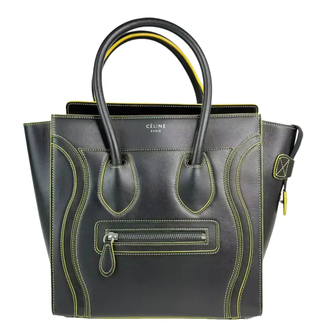 Pre-owned Celine Leather Tote Bags Black Medium Luggage Tote Bag