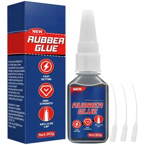 Rubber Glue, 30g Black Adhesive for Shoes, Metal, Plastic and DIY, with Anti-Clog Cap, , Heat-Resistant (1)