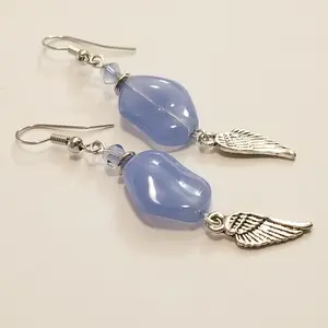 Angelite Angel Wing Earrings