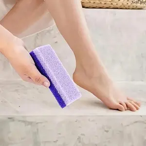 4-Pack Foot Pumice Stones and Scrubbers, Durable Exfoliating Pedicure Tools for Removing Dead Skin, Home Foot Care Cleansing Set for Men and Women, Smooth Skin Care for Everyday Use