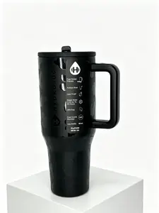 HydroJug 40oz Black Leopard Insulated Tumbler Mug - Vacuum Flask Drinkware with 24H Cold Retention, Leak-Proof Lid, Cup Holder Friendly for Gym, Travel