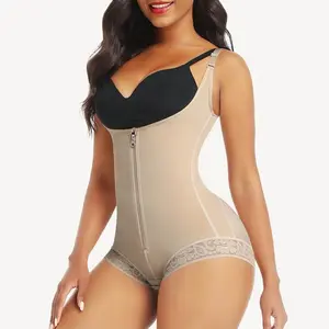 FeelinGirl Shapewear for Women Tummy Control Fajas Colombianas Body Shaper Zipper Open Bust Bodysuit