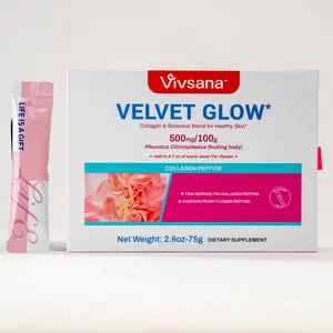 Vivsana Velvet Glow AKG - Collagen Renewal Drink  AKG Collagen Tripeptide for Youthful Skin Radiance & Firmness 28-Day Visible Improvements