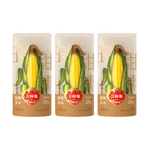 Sanpangdan Sweet Sticky Corn - Vacuum Sealed, Ready-to-Eat, 3-Pack (228g Each) - Low Calorie Whole Grain, Inner Mongolia Specialty, Yami