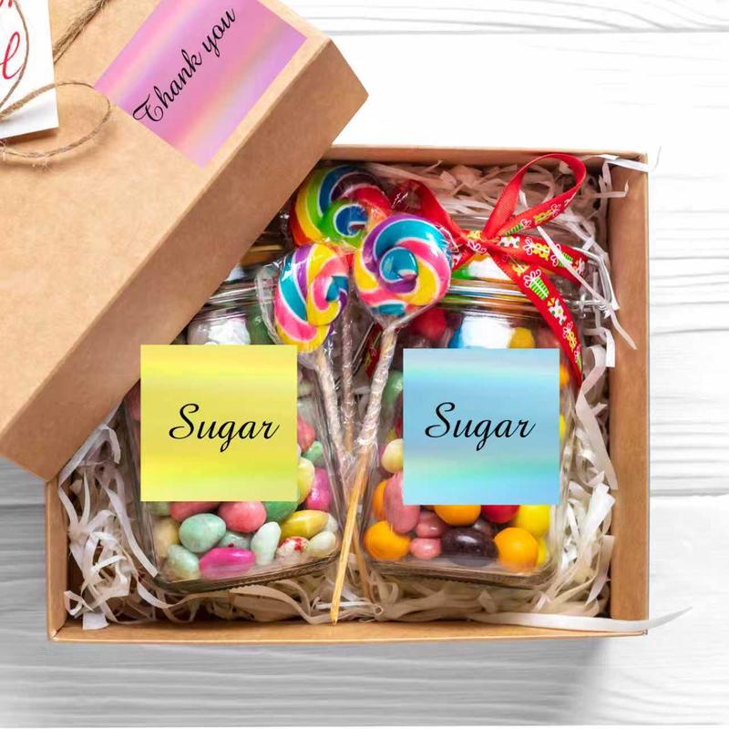 STARBOLING Square Thermal Labels Stickers 2" x 2", Holographic Thermal Stickers Labels, Glitter Self-Adhesive Direct Thermal Label for Small Business- Holographic