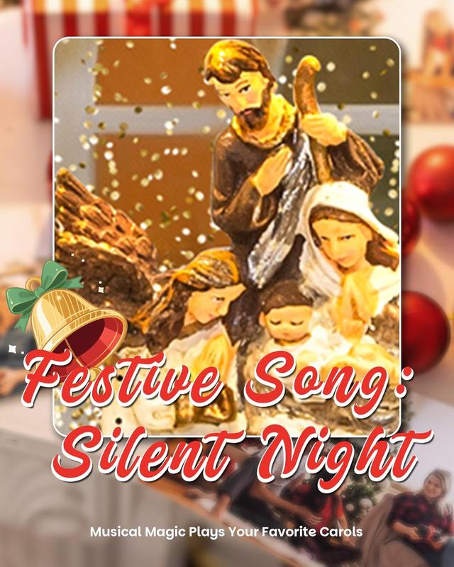 Christmas Church Nativity Snow Globe Light up Snowglobe with Music, 9.84" White Christmas Snow Globes for Kids Adults, 6H Timer & Dual Power, Angle Snowglobes Christmas Decorations Indoor