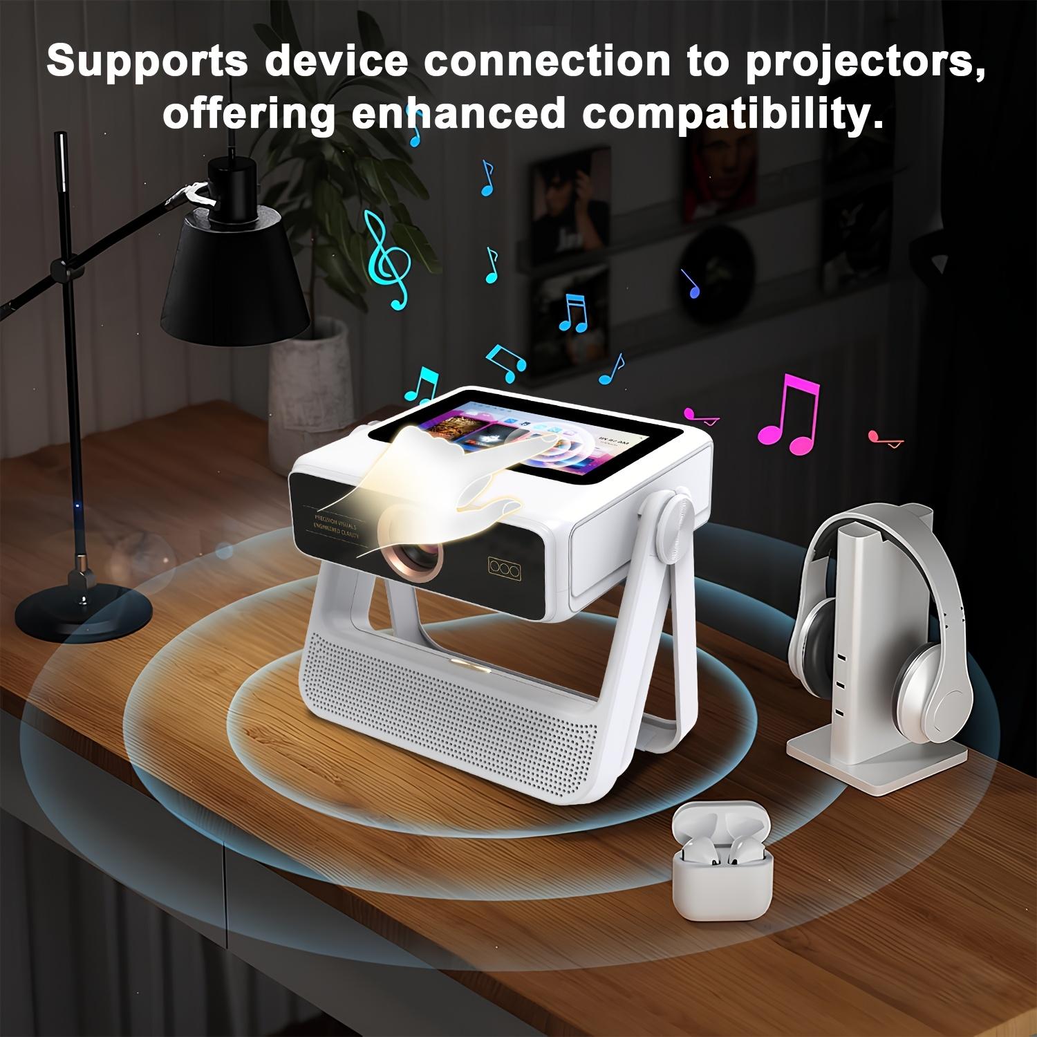 XBJ A5 Pro Smart Projector, 4K Decoding, 1080P Smart Touchscreen, Android 12, Dual-Band Wi-Fi 6 (2.4G/5G), Bluetooth 5.4,400 ANSI Lumens, Auto Electric Keystone Correction – Premium Home Theater, Perfect Gift Choice