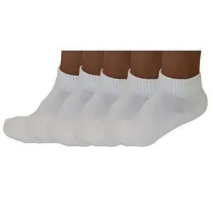 1/4 Crew Bamboo Viscose Socks Unisex Natural Color - 5-Pack