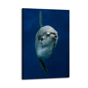Animal Poster Giant Sunfish Poster Decorative Painting Canvas Wall Art Picture Print Modern Family Bedroom Decor