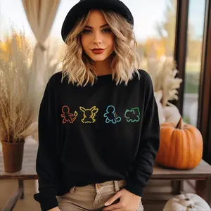 Pokemon Cartoon Sweatshirt Trendy Retro Pikachu Crewneck Squirtle Lover Gift for Him Bulbasaur Hoodie Charmander Pullover unisex 90s graphic tees sweatshirt hoodie saltburn