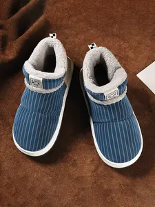 Men's Indoor Home Plush Slippers, Thickened Warm Soft Sole, Lightweight Couple House Shoes, Comfortable Winter Footwear, Thick Bottom Slippers