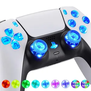 eXtremeRate Multi-Colors Luminated D-pad Thumbstick Share Option Home Face Buttons for PS5 Controller BDM-010 & BDM-020 Models,  9 Modes DTF V3 LED Kit for PS5 Controller - Without Controller