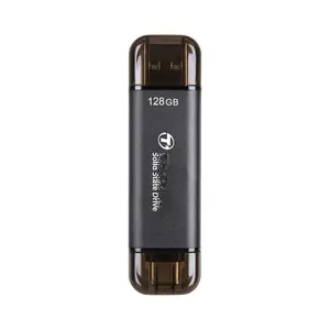 ESD310 128GB External SSD, Up to 1,050MB/s, Dual USB Flash Drive for /iPad//Windows, Android/Tablet/PC, USB 3.2 Gen 2 Thumb Drive Photo Stick, 2-in-1 Type C &Type A Memory Stick