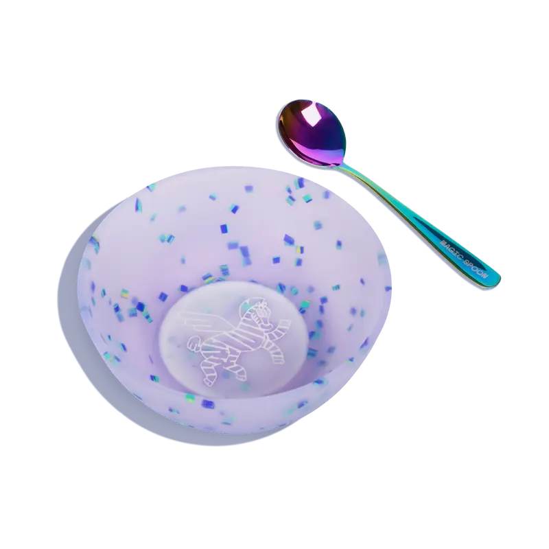 Viral! Zebra bowl & spoon set