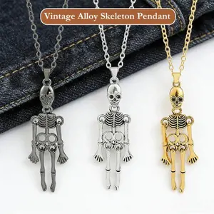 Skeleton Couple Necklace Set for 2 – Magnetic Ghost Hand Holding Heart Pendant Matching Necklaces for Couples & Best Friends, Punk Gothic Jewelry Gift for Men Women, Birthday & Valentine Gift