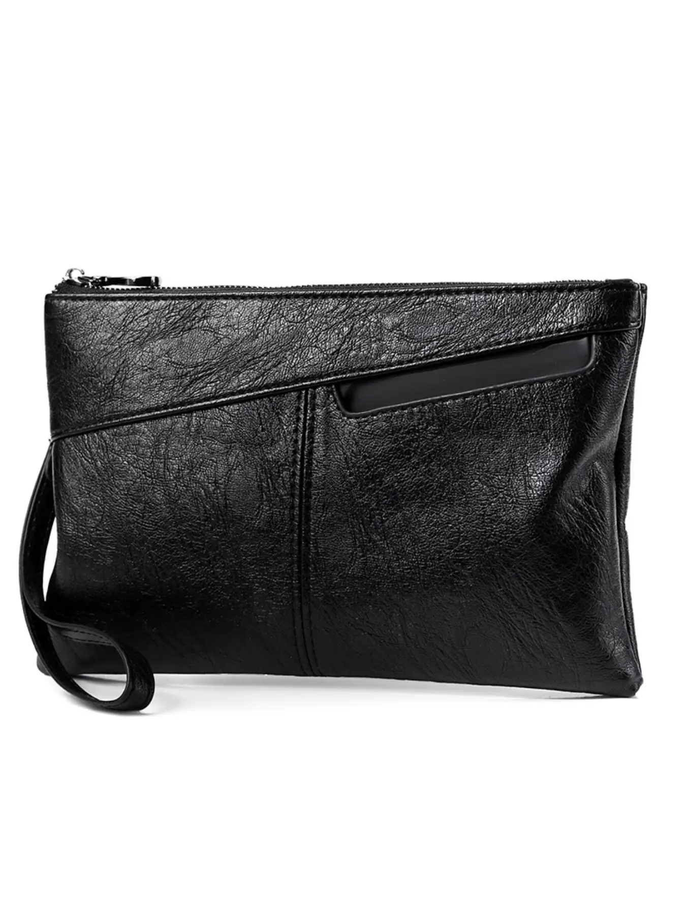 Men's Clutch Purse Bag PU Leather, Wrist Strap Bag, Casual Fashion, Daily Use, Compact and Convenient Design, Perfect for Everyday Carry, Wallet Clutch