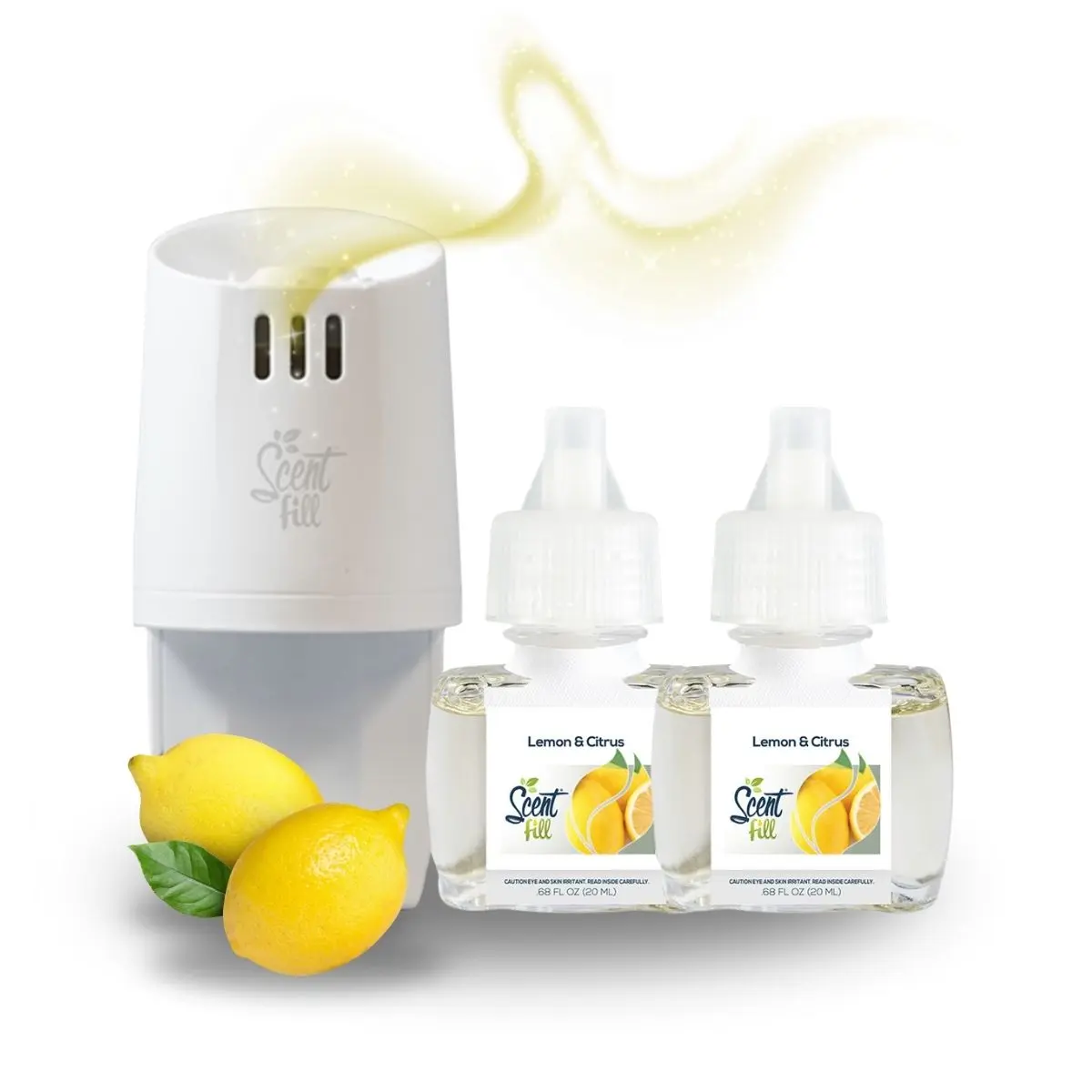 100% Natural Lemon & Citrus Plug in Refill Air Freshener Starter Kit