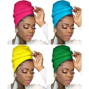 Turban Head Wraps for Black Women Hair Wraps Stretch Soft Jersey Hijab Scarf Headwraps Headband