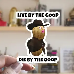 Burnt Peanut Goop Sticker, Funny Goop Meme Sticker, Trending Gift, Cute Humor Design