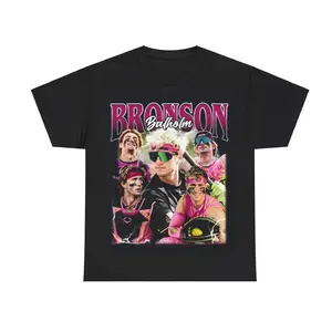 Retro Bronson Balholm Baseball T-Shirt, Vintage Soft Tee, Animal Party Fan Gift, Fashion Cotton, Full Colors, Full Sizes, For Men, For Women