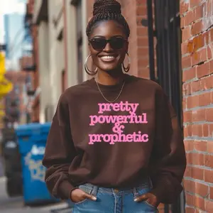 Women's Pretty Power Prophetic Pullover Hoodie - Long Sleeve Casual Clothes, Unisex Tops
