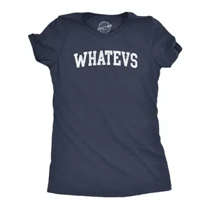 Womens Whatevs T Shirt Funny Whatever Dont Care Bored Joke Tee for Ladies Funny Womens T Shirts Cute Vintage Fashion Casual Ladies T-Shirt Gift Funny mental health Top Women's Novelty Tees Navy -